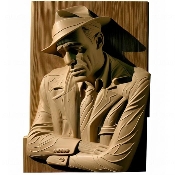 3D model Philip Marlowe Deep SleepHumphrey Bogart (STL)